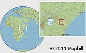 Savanna Style Location Map of YATTA, highlighted parent region, within the entire country