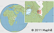 Savanna Style Location Map of YATTA, highlighted parent region, highlighted grandparent region