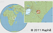 Savanna Style Location Map of YATTA, highlighted parent region