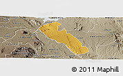 Physical Panoramic Map of YATTA, semi-desaturated