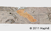 Satellite Panoramic Map of YATTA, semi-desaturated