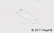 Silver Style Panoramic Map of YATTA, single color outside