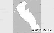 Gray Simple Map of YATTA, single color outside