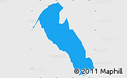 Political Simple Map of YATTA, single color outside