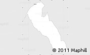 Silver Style Simple Map of YATTA, single color outside
