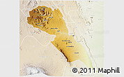 Physical 3D Map of MAKUENI, lighten