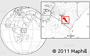 Blank Location Map of MAKUENI
