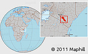 Gray Location Map of MAKUENI