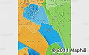 Political Shades Map of MAKUENI