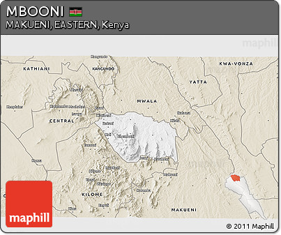 Classic Style 3D Map of MBOONI