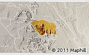 Physical 3D Map of MBOONI, lighten, semi-desaturated