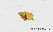 Physical 3D Map of MBOONI, single color outside