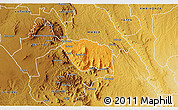 Political 3D Map of MBOONI, physical outside