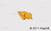 Political 3D Map of MBOONI, single color outside