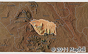 Satellite 3D Map of MBOONI, darken