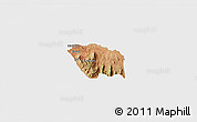 Satellite 3D Map of MBOONI, single color outside