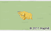 Savanna Style 3D Map of MBOONI, single color outside