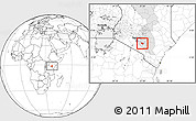 Blank Location Map of MBOONI, highlighted grandparent region