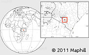 Blank Location Map of MBOONI, highlighted parent region