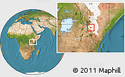 Satellite Location Map of MBOONI, highlighted grandparent region