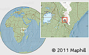 Savanna Style Location Map of MBOONI, highlighted parent region, highlighted grandparent region, hill shading