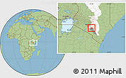 Savanna Style Location Map of MBOONI, highlighted parent region, highlighted grandparent region