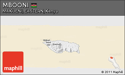 Classic Style Panoramic Map of MBOONI, single color outside