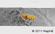 Physical Panoramic Map of MBOONI, desaturated