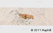 Satellite Panoramic Map of MBOONI, lighten
