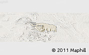 Shaded Relief Panoramic Map of MBOONI, lighten