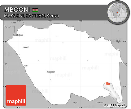 Gray Simple Map of MBOONI