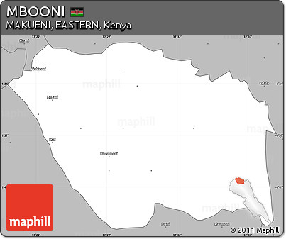 Gray Simple Map of MBOONI