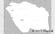 Gray Simple Map of MBOONI, single color outside