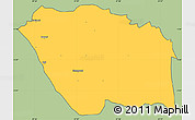 Savanna Style Simple Map of MBOONI, cropped outside