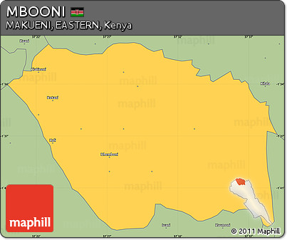 Savanna Style Simple Map of MBOONI