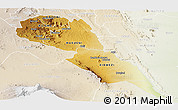 Physical Panoramic Map of MAKUENI, lighten