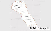 Classic Style Simple Map of MAKUENI, cropped outside