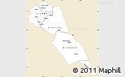 Classic Style Simple Map of MAKUENI, single color outside