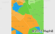 Political Simple Map of MAKUENI, political shades outside