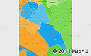 Political Shades Simple Map of MAKUENI