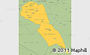 Savanna Style Simple Map of MAKUENI