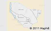 Classic Style 3D Map of MARSABIT, single color outside