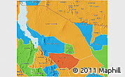 Political 3D Map of MARSABIT