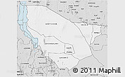 Silver Style 3D Map of MARSABIT