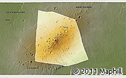 Physical 3D Map of CENTRAL, darken