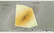 Physical 3D Map of CENTRAL, darken, semi-desaturated