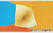 Physical 3D Map of CENTRAL, political outside