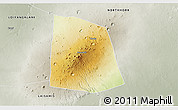 Physical 3D Map of CENTRAL, semi-desaturated