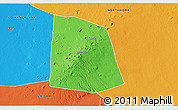Political 3D Map of CENTRAL
