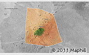 Satellite 3D Map of CENTRAL, desaturated